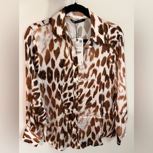 Zara animal print shirt